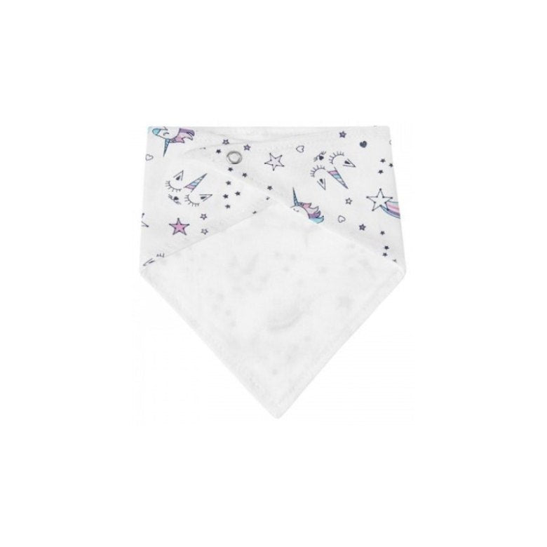 Apaszka na napy jednorożce AKUKU – dwuwarstwowa apaszka/śliniaczek 2w1 ALA1501