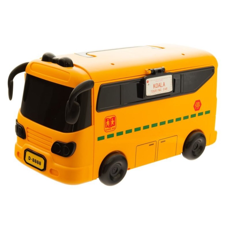 Żółty autobus szkolny Koala Kids – zabawka edukacyjna w formie pojazdu z elementami klasy