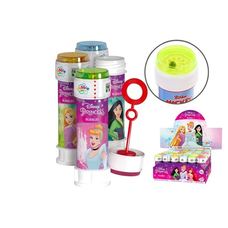 Banki mydlane Księżniczki – kolorowe bańki mydlane z postaciami księżniczek Disneya, idealne dla małych marzycielek