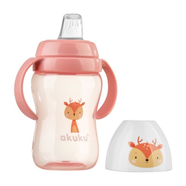 Bidon z miękkim ustnikiem jelonek AKUKU – 240 ml ALA0221W