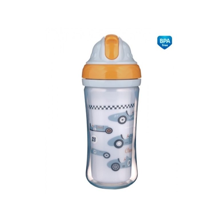 Bidon z silikonową rurką 260 ml samochód – CANPOL BABIES CA74/053W