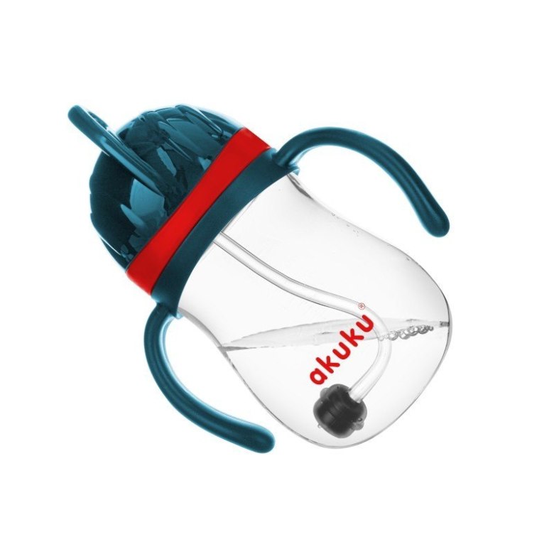 Bidon ze słomką z odważnikiem 280 ml – AKUKU ALA0164