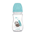 Butelka szeroka antykolkowa EasyStart EXOTIC ANIMALS 240 ml – CANPOL BABIES (niebieska) CA35/221BLU