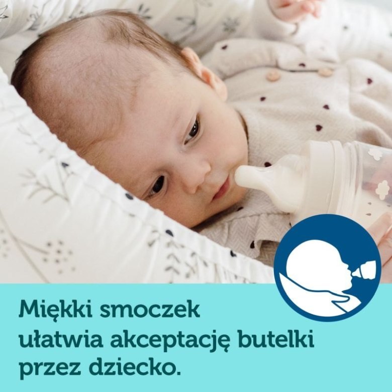 Butelka szeroka antykolkowa EasyStart EXOTIC ANIMALS 240 ml – CANPOL BABIES (niebieska) CA35/221BLU