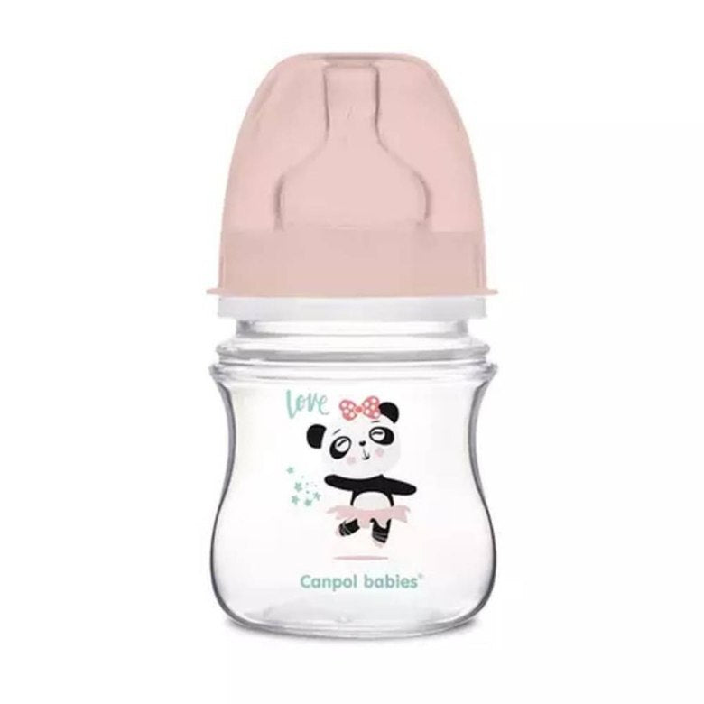 Butelka antykolkowa szeroka EasyStart EXOTIC ANIMALS 120 ml – różowa CA35/220PIN