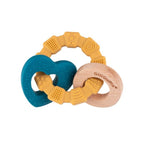 Gryzak pierścień serce silikonowo-drewniany GiliGums DUMGG19013