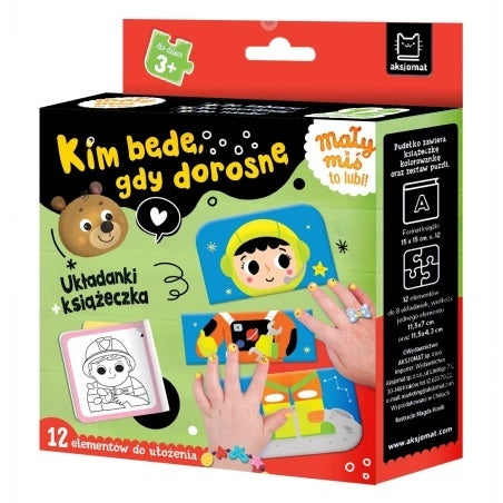 Puzzle edukacyjne „Kim będę, gdy dorosnę?” 3+ AKS4089-8