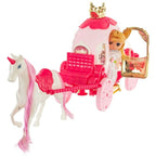 Różowa kareta z jednorożcem i księżniczką – zabawkowy zestaw dla dzieci
