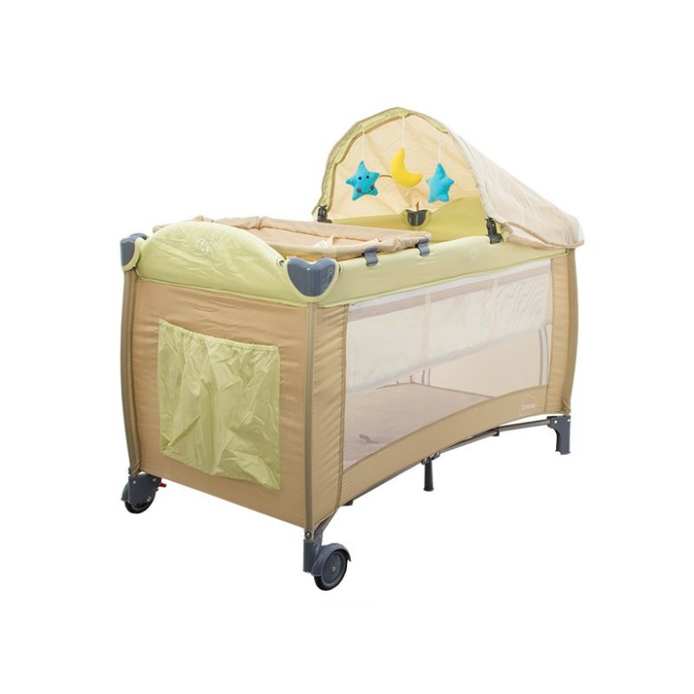 Łóżeczko turystyczne z daszkiem, przewijakiem i moskitierą (do 14 kg) EB406BR