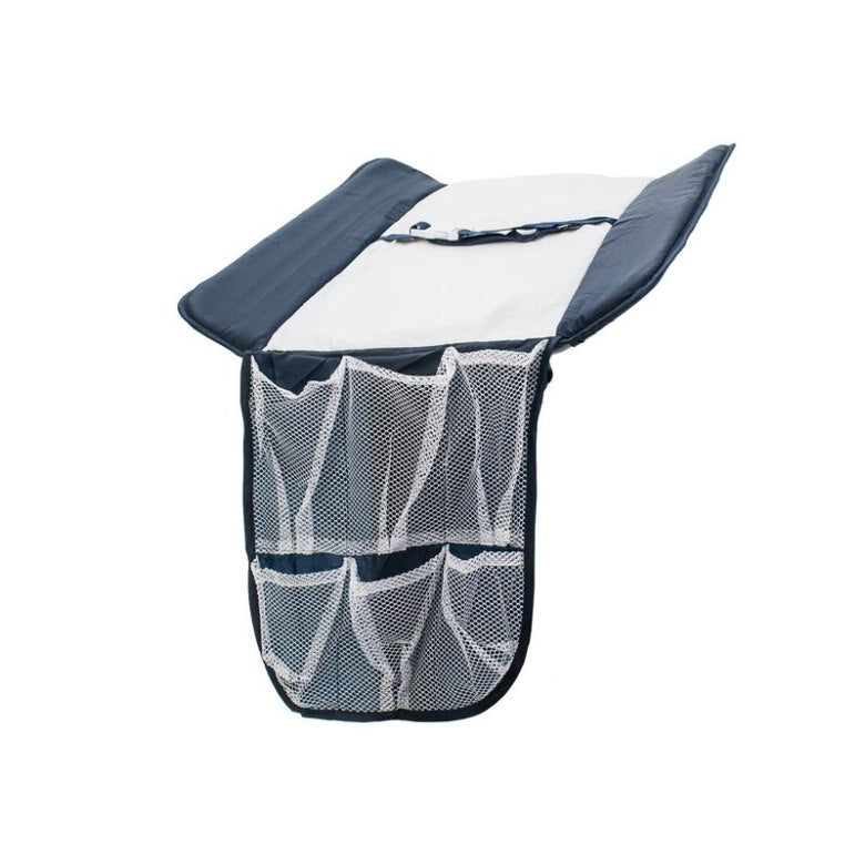 Łóżeczko turystyczne z karuzelą, przewijakiem, moskitierą i leżaczkiem (do 15 kg) EB427