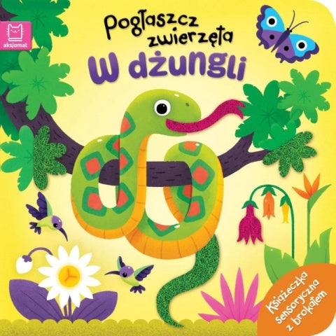 Książeczka sensoryczna „Pogłaszcz zwierzęta w dżungli” AKS4013-3