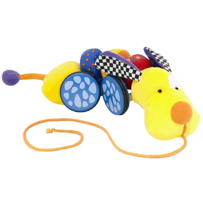 Piesek Pluszowy 40 cm – Sensoryczna Zabawka z Grzechotką i Szeleszczącymi Elementami 0+ EBZTE9622-40