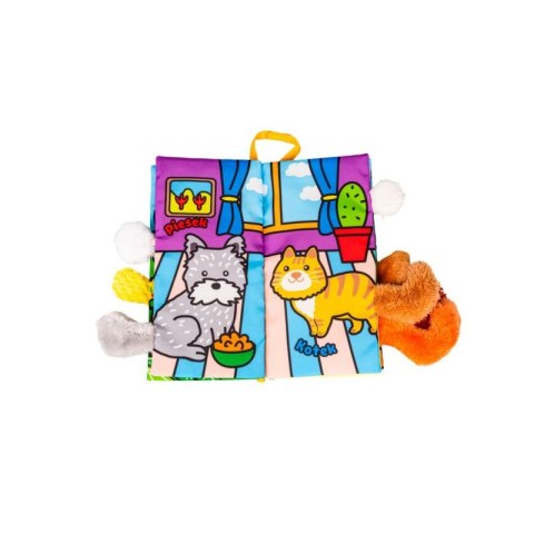 Puchate Zwierzaki – miękka książeczka sensoryczna z ogonkami DUMJB80453