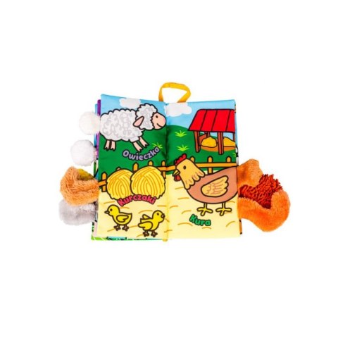 Puchate Zwierzaki – miękka książeczka sensoryczna z ogonkami DUMJB80453