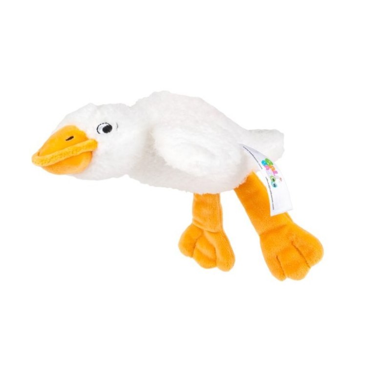 Sensoryczna Gęś Biała – Mięciutka Zabawka z Kuleczkami 0m+ DUMBB82401