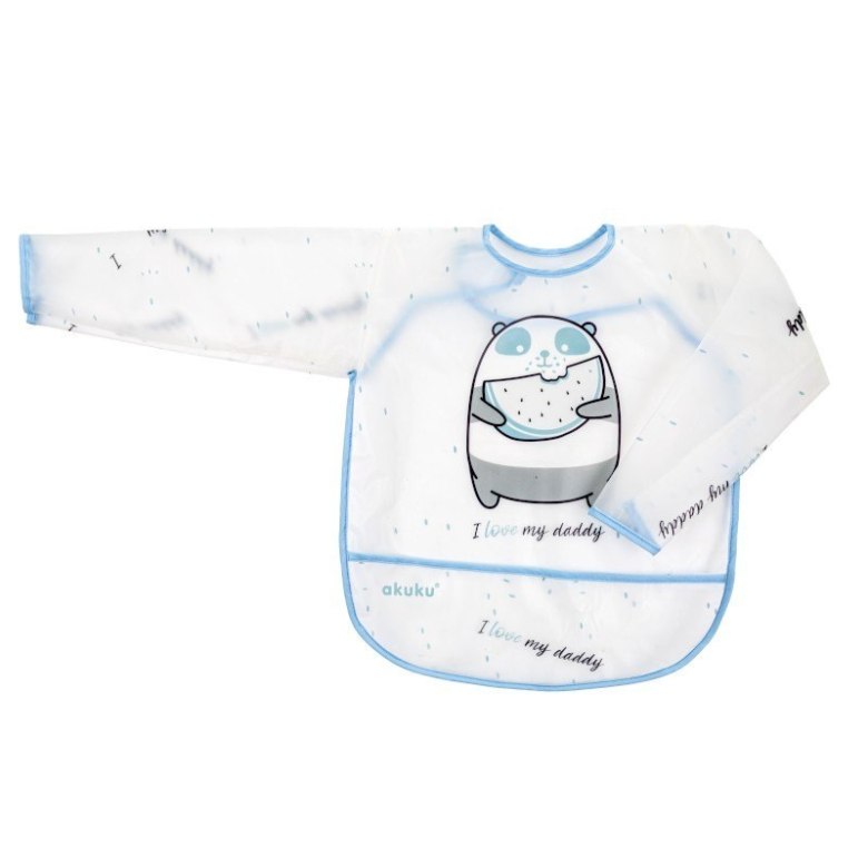 Śliniak z rękawem borsuk AKUKU – lekki, wodoodporny, z kieszonką ALA0517