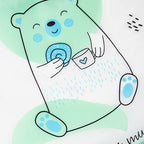 Śliniak z rękawem misio AKUKU – fartuszek EVA z kieszonką ALA0518