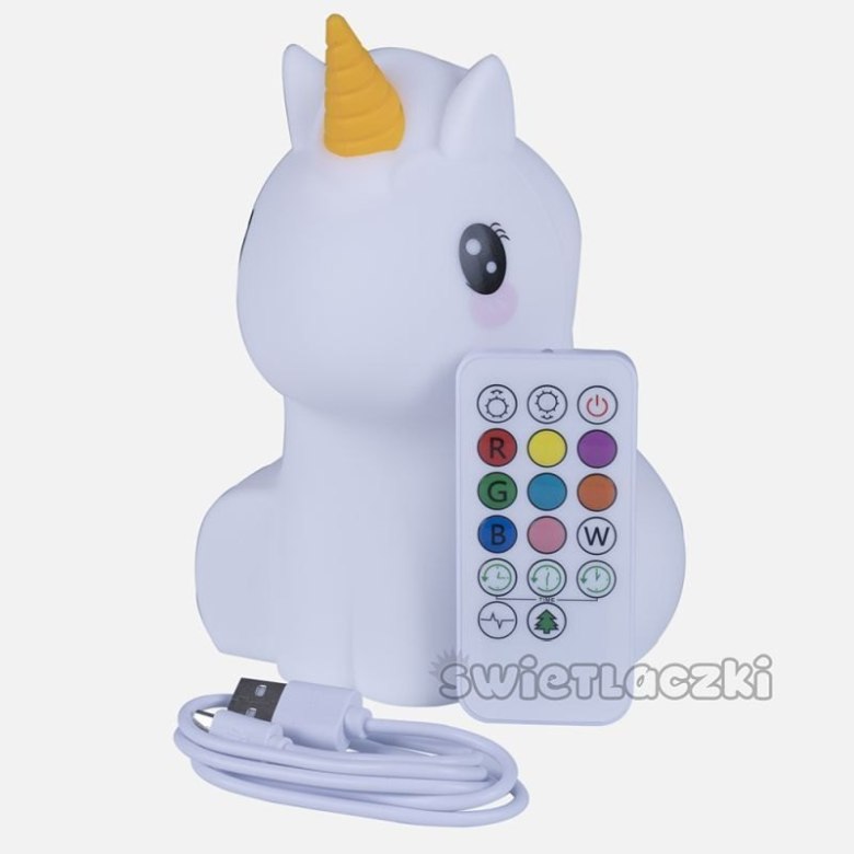 Lampka nocna silikonowa Sówka – miękka, dotykowa, zmieniająca kolory MES019