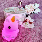 Lampka nocna silikonowa Sówka – miękka, dotykowa, zmieniająca kolory MES019