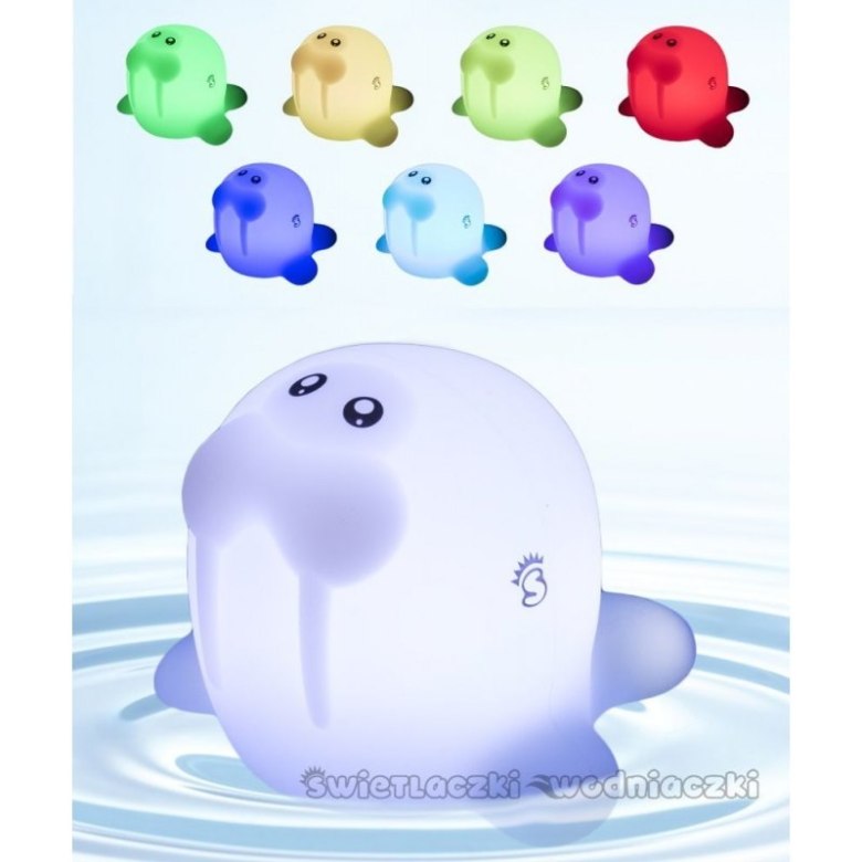 Świetlaczki Wodniaczki Morsio – silikonowa lampka pływająca, zmieniająca kolory MES051