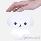 Lampka nocna silikonowa Pieseł – miękka, dotykowa, zmieniająca kolory MES027