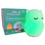 MesMed Świetlaczek Sówka HU HU – silikonowa lampka nocna z Bluetooth i zmianą kolorów MES014