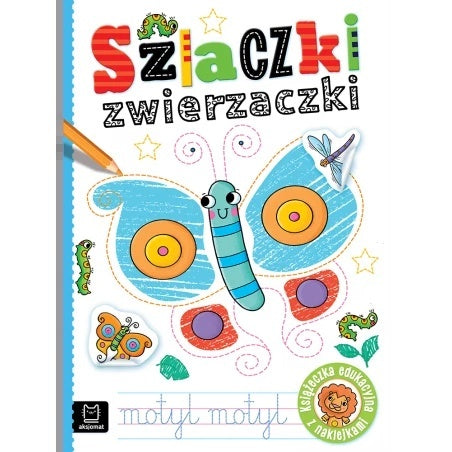 Kolorowanka Szczaczki Zwierzaczki z motylem dla dzieci
