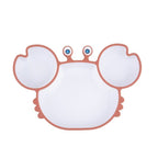 Talerz krab ceglasto-biały GILIGUMS – silikonowy z przyssawką