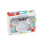 Talerz krab ceglasto-biały GILIGUMS – silikonowy z przyssawką