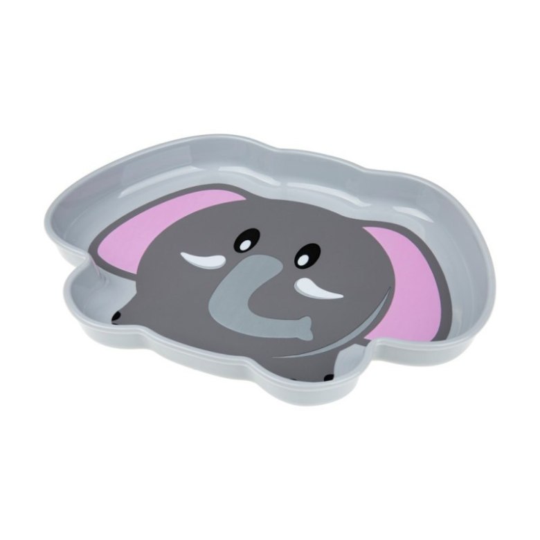 Talerzyk słoń AKUKU – lekki, kolorowy, idealny do nauki jedzenia ALA0071