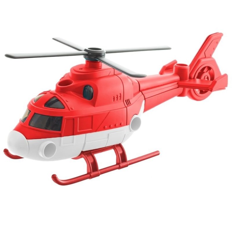 Czerwono-biały helikopter do skręcania dla dzieci – edukacyjna zabawka rozwijająca motorykę