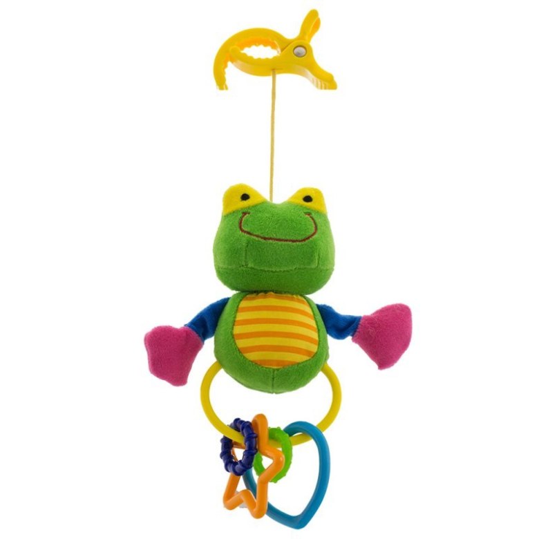 Zabawka Klips Żaba – Sensoryjna Maskotka z Różnymi Fakturami 0+ EBZTE9687Ż