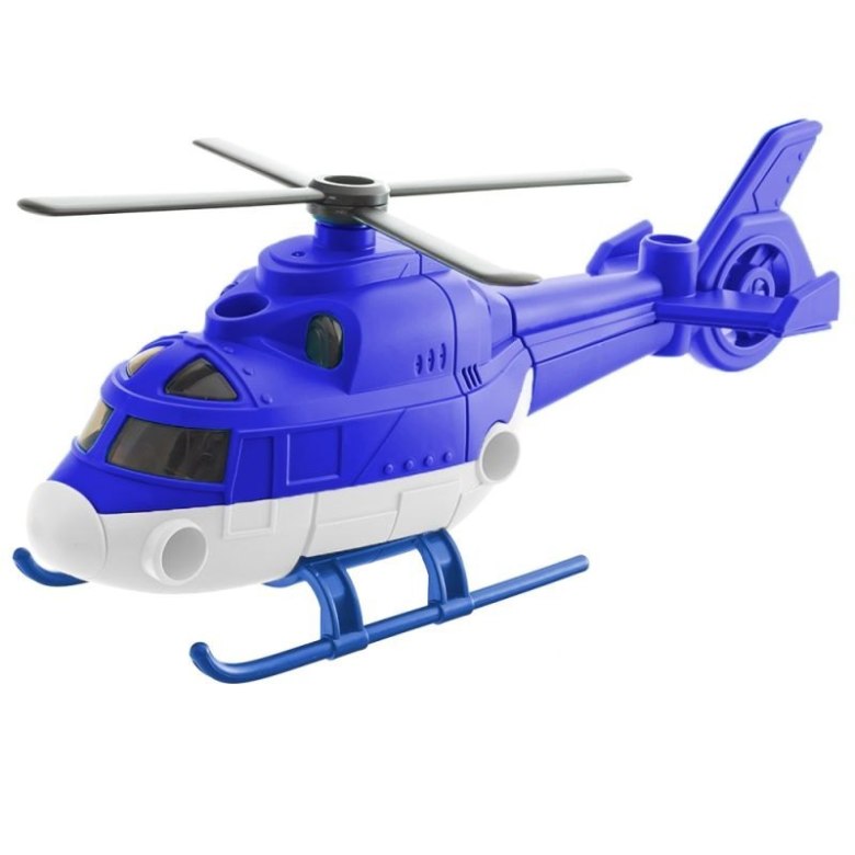 Niebiesko-biały helikopter do skręcania dla dzieci – edukacyjna zabawka rozwijająca zdolności manualne i wyobraźnię