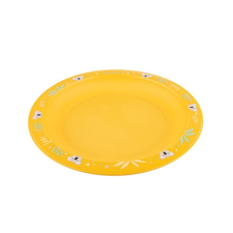 Zestaw naczyń 2-elementowy EXOTIC ANIMALS CANPOL BABIES – talerzyk i miseczka CA56/523YEL
