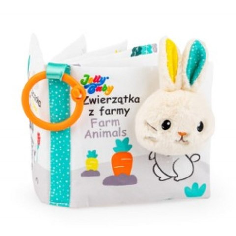 Zwierzątka z farmy – materiałowa książeczka sensoryczna z ogonkami DUMJB82355
