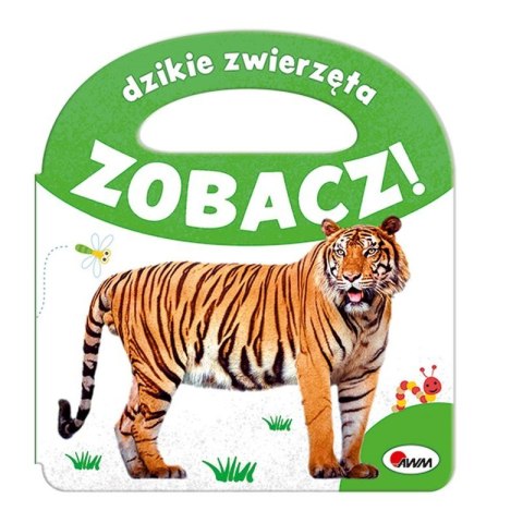 Zobacz Dzikie Zwierzęta – książeczka edukacyjna dla dzieci z ilustracją tygrysa na białym tle
