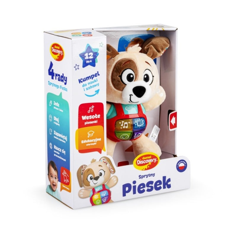 Interaktywny pluszowy sprytny piesek Dumel – zabawka edukacyjna dla dzieci
